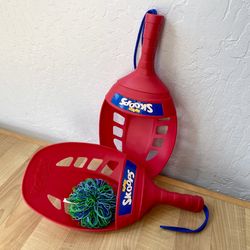Vintage 1996 Hasbro OddzOn Productions Koosh Skoops With Koosh Ball
