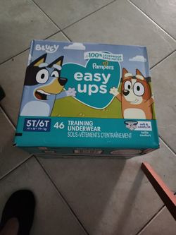 Pampers Easy Ups Training Underwear Size 5t 6t W Wipes