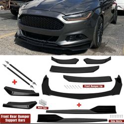 For Ford Fusion Front Rear Bumper Lip Spoiler Splitter/ Body Kit Side Skirt