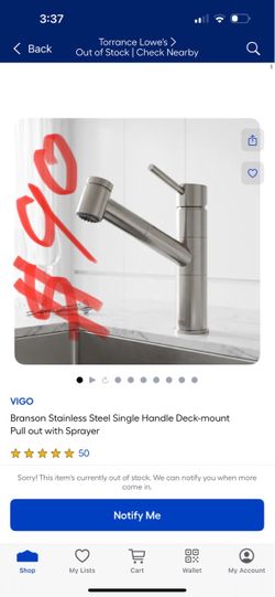 VIGO Branson Stainless Steel Single Handle Deck-mount Pull out with Sprayer