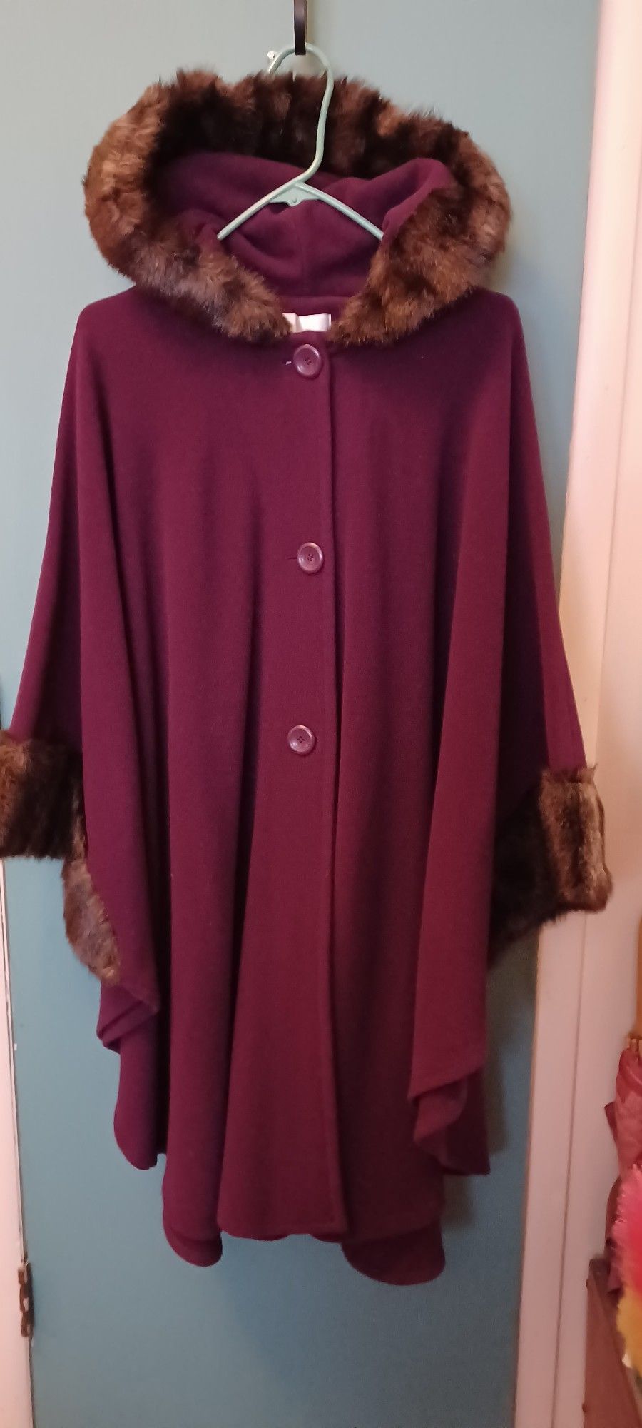 Purple Cape With Hood