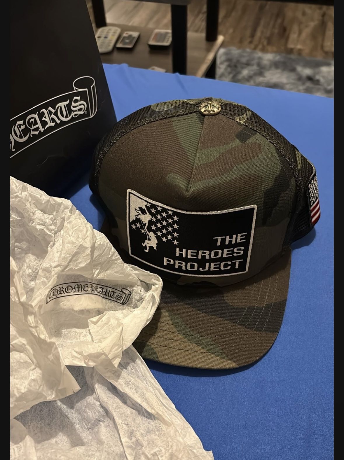 Camo Chrome Heart Cap