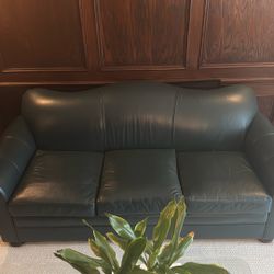 Green Leather Couch