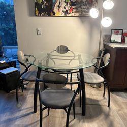 Dining Room Table And 4 Chair Set