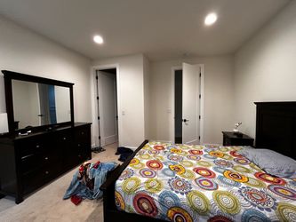FREE chest, side table and bed frame(no mattress)