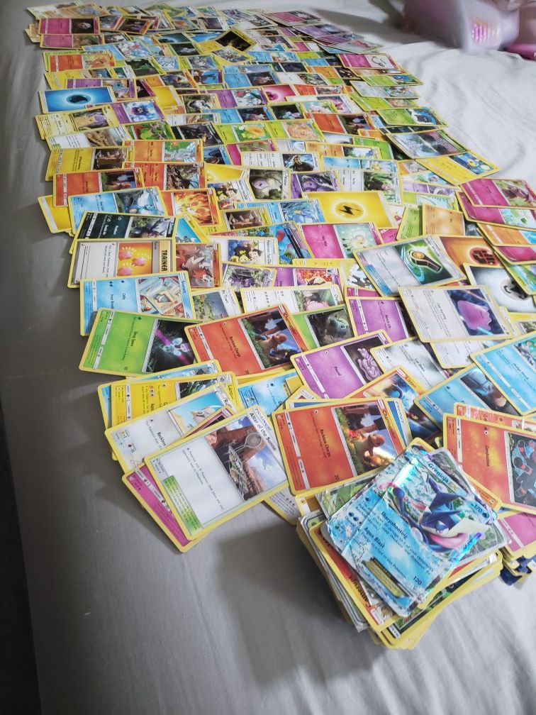 343 pokemon cards. 99% are in great condition...some are the same exact cards over and over. Here's a glimpse. Take all. Best offer