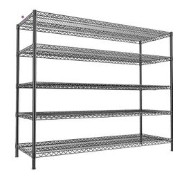  Wire Shelving Unit 5 Tier Metal Shelving Garage Shelving Heavy Duty Metal Shelves for Storage 