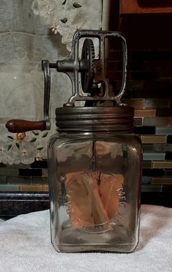 Antique Dazey Butter Churn, 4-Quart #40 Butter Churn, 1912-1922 Industrial Rustic Country Farmhouse Home Decor, Collectible Kitchenware