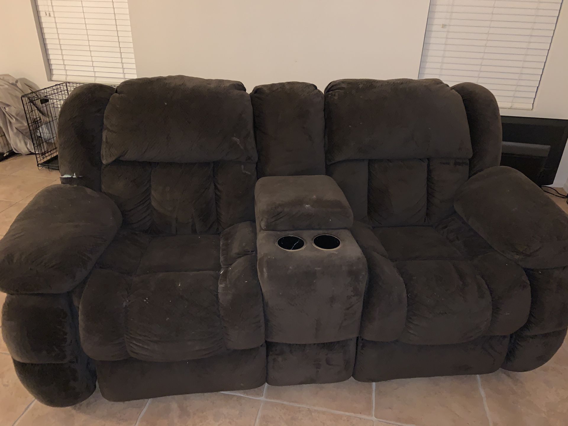 Love seat. Recliners