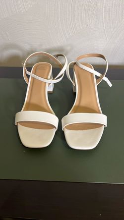 Wild Fable Women's Lily Ankle Strap Heels – White