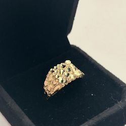 NUGGET RING 10k SOLID GOLD 