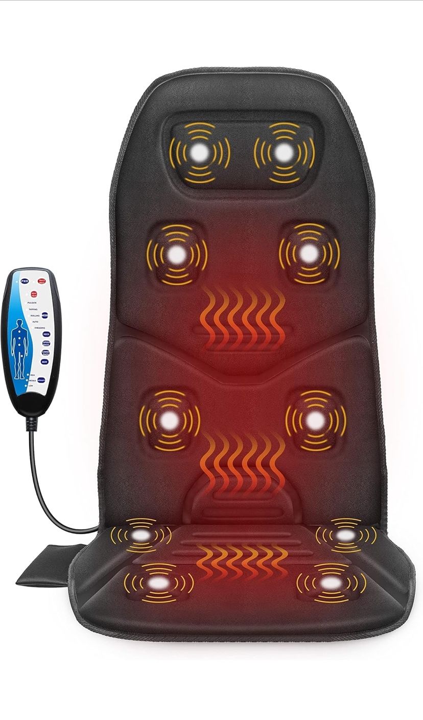 Massage Seat Cushion Back Massager with Heat