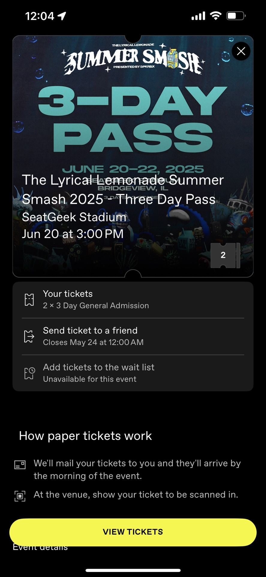 Summer Smash 2025 Tickets