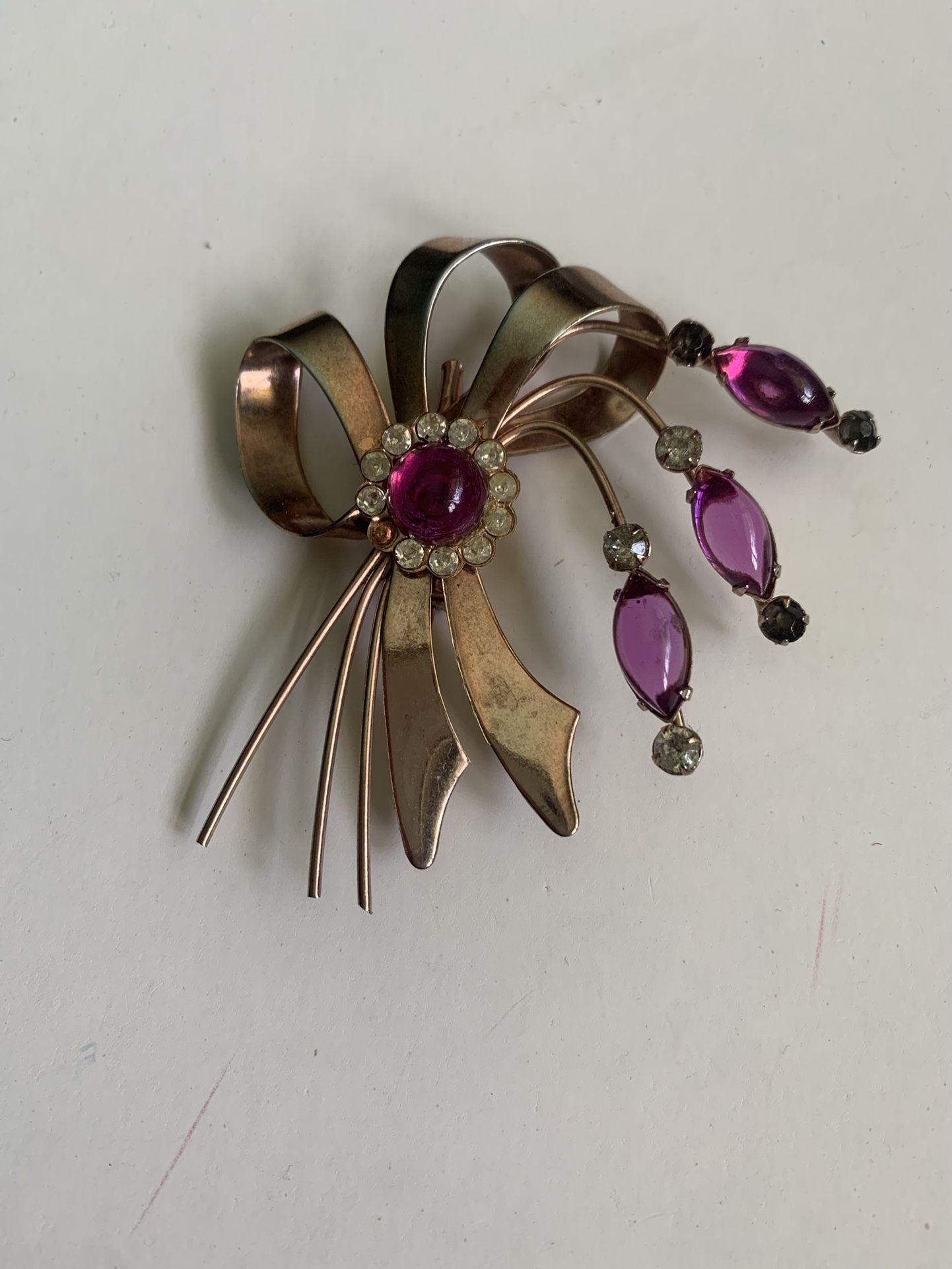 Vintage Brooch In Rose Gold 