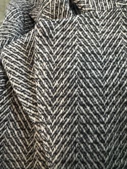 Womens longline herringbone tailored coat