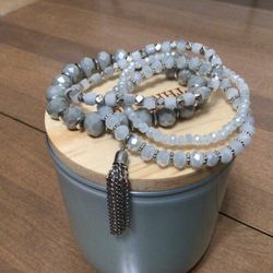 SET-4-STRETCH BEADED BRACELETS