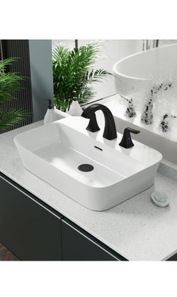 Black Widespread Bathroom Faucet for 3 Holes (New in Box)