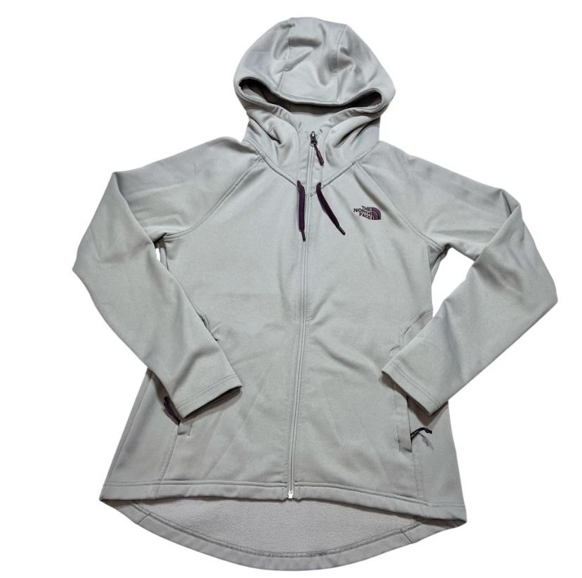 The North Face Momentum Hoodie Sweater Women Medium Gray Full Zip Used