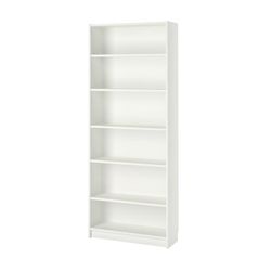 Tall White IKEA Bookshelf With Adjustable Shelves
