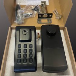New, Keyless Entry Door Lock Keypad Deadbolt Lock, Matte Black, Door Lock