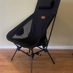AnYoker 2 Way Compact Camping Chair With Side Pocket and headrest / Helinox, Snowpeak, Nomaden, Coleman, Nordisk, MSR