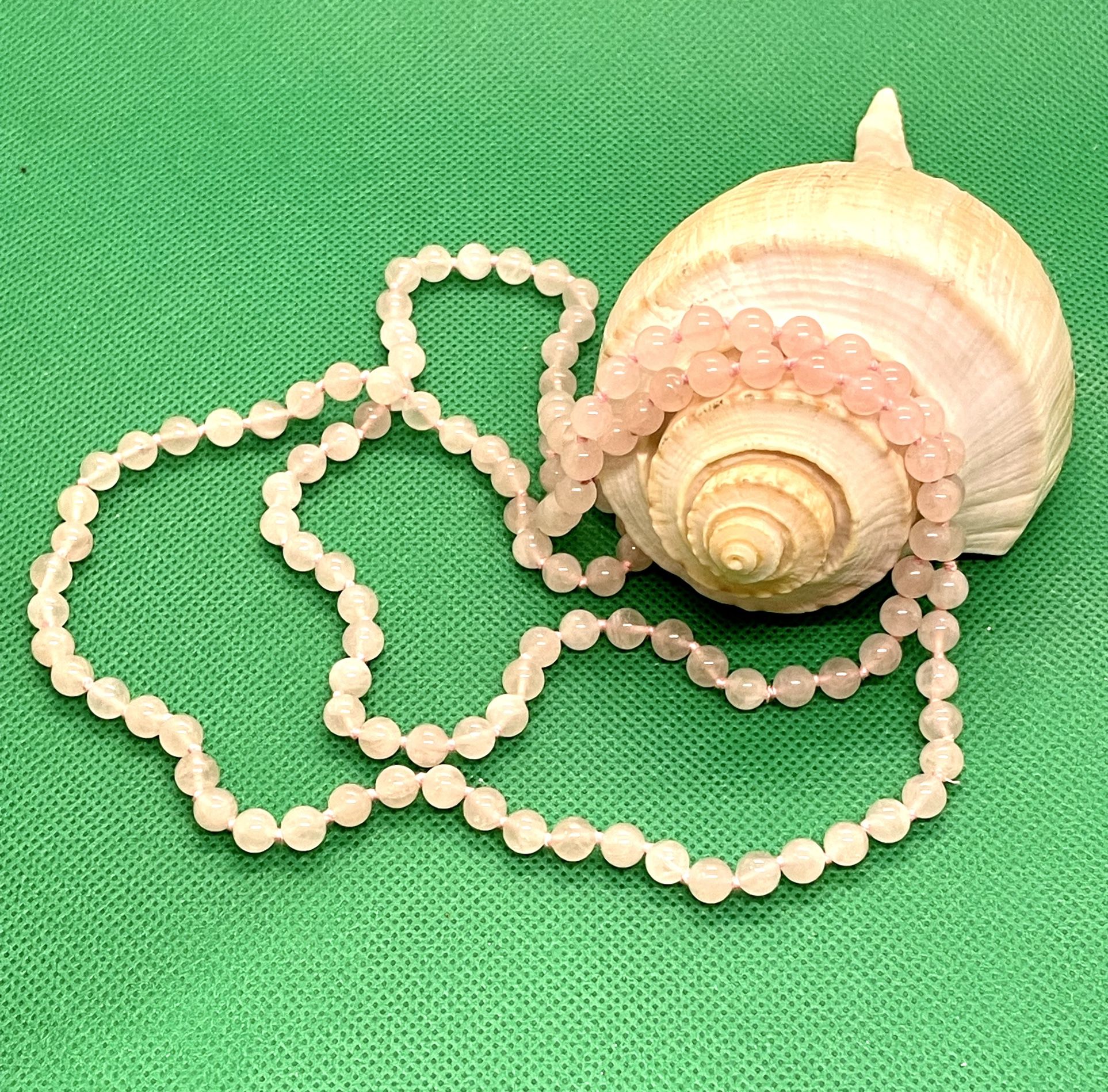 Knotted Rose Quartz Necklace 