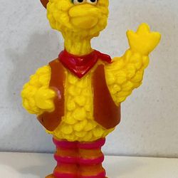 Big Bird Sesame Street 3" Vinyl Figure In Cowboy Outfit Toy/Cake Topper