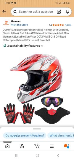 Dirt Bike helmet with goggles gloves size Xl new in box pick up in Pomona $50