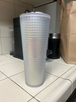 Starbucks Iridescent Grid Tumbler with Lid