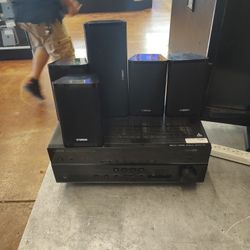 Yamaha Receiver With Speakers And Remote 