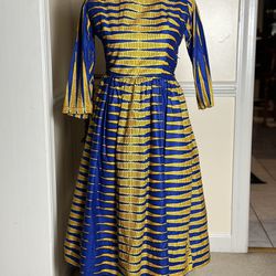 African Print Midi Dress
