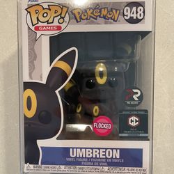 Flocked Umbreon Funko Pop *MINT* Chalice Collectibles Exclusive Pokemon 948 with Protector Prerelease First Wave Pokémon Eevee Eeveelutions