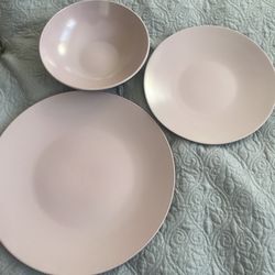 Black and Pink 12 Piece Dinning Set