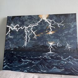 Stormy Night Painting 