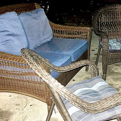 $250.00  Patio Couch & 2 Chairs  “Hampton Bay”