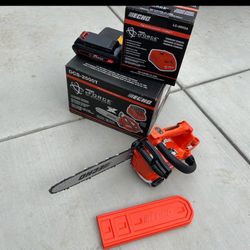 ECHO 56V 12 in. X Series Cordless Battery Top Handle Pro Chainsaw w/ SpeedCut Nano 80TXL Chain and 2