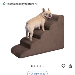  Dog Stairs Ramp for High Beds 22.6" H, 5-Step Dog Steps for Small Dogs and Cats, Pet Stairs for High Bed Climbing