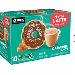Keurig K-Cup Caramel Latte 10 Pod Box, Case of 6 Boxes.