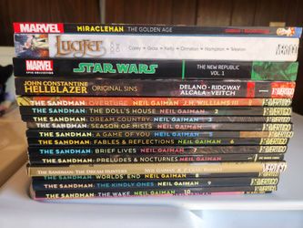 Sandman, Miracleman, Lucifer, Star Wars Comics