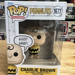 Charlie Brown Good Grief Peanuts Funko Pop #1677 Comics Strips Cartoon Animation