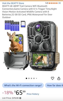 Brand New DEATTI 4K WiFi Trail Camera – 48MP Wildlife/Security Camera