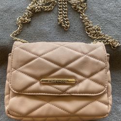 STEVE MADDEN HANDBAG Blush CROSSBODY Chain Strap Purse 7” x 5”