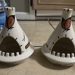 Signed Native American Tipi Pottery