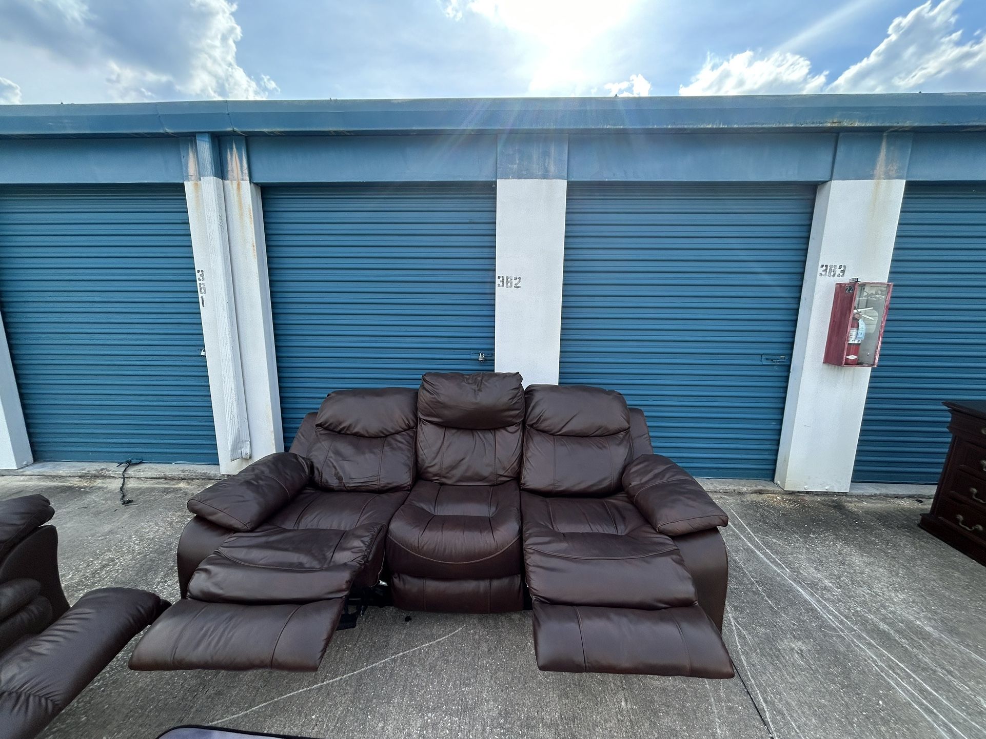 Brown Leather Couch