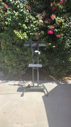 Rolling TV Floor Stand with Mount and Shelf