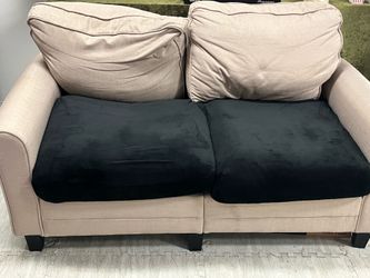 Two Seater Loveseat & White Corner Desk | $200