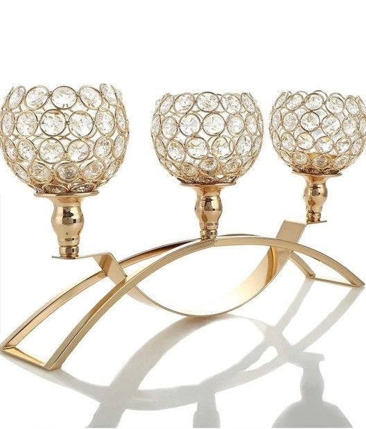 Crystal Candle Holder. NEW