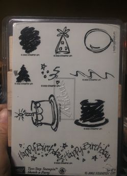9 pc Stampin'Up Two Step Sketch a Party
