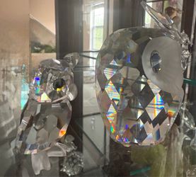 2 Owl Swarovski figurines