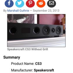 SpeakerCraft CS3 Soundbar W Built In Subs